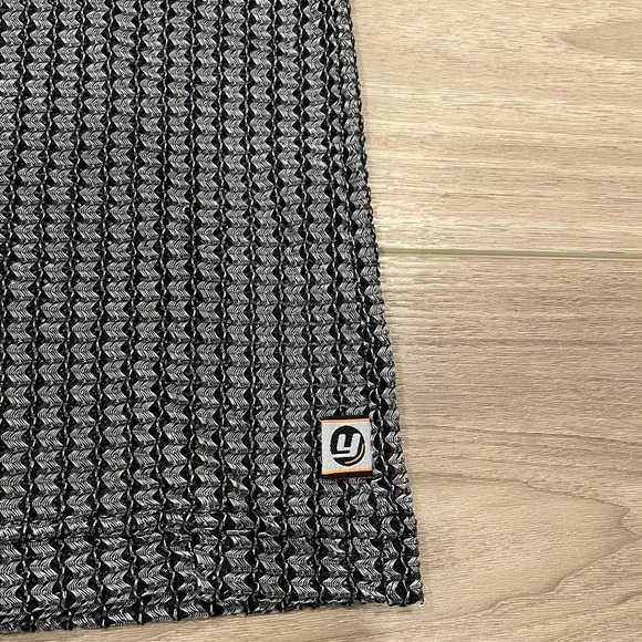 YMLA Vintage Club Shirt Semi-Translucent Metallic Waves Made in USA Men's M - Picture 4 of 8